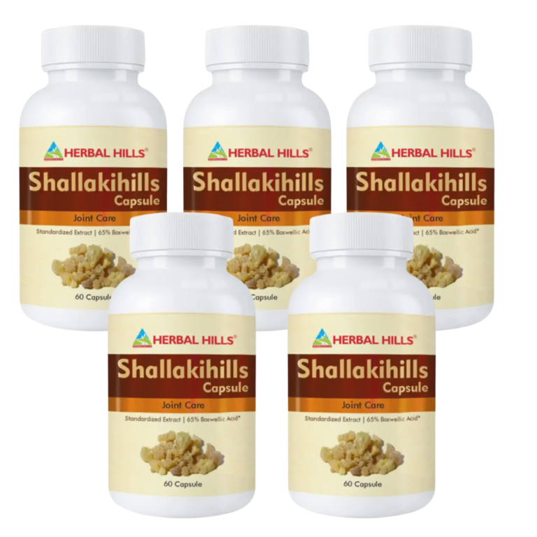 Boswahills Shallaki Capsules – 60 Capsules (Pack of 5) | Standardized Ayurvedic Quality | Herbal Hills