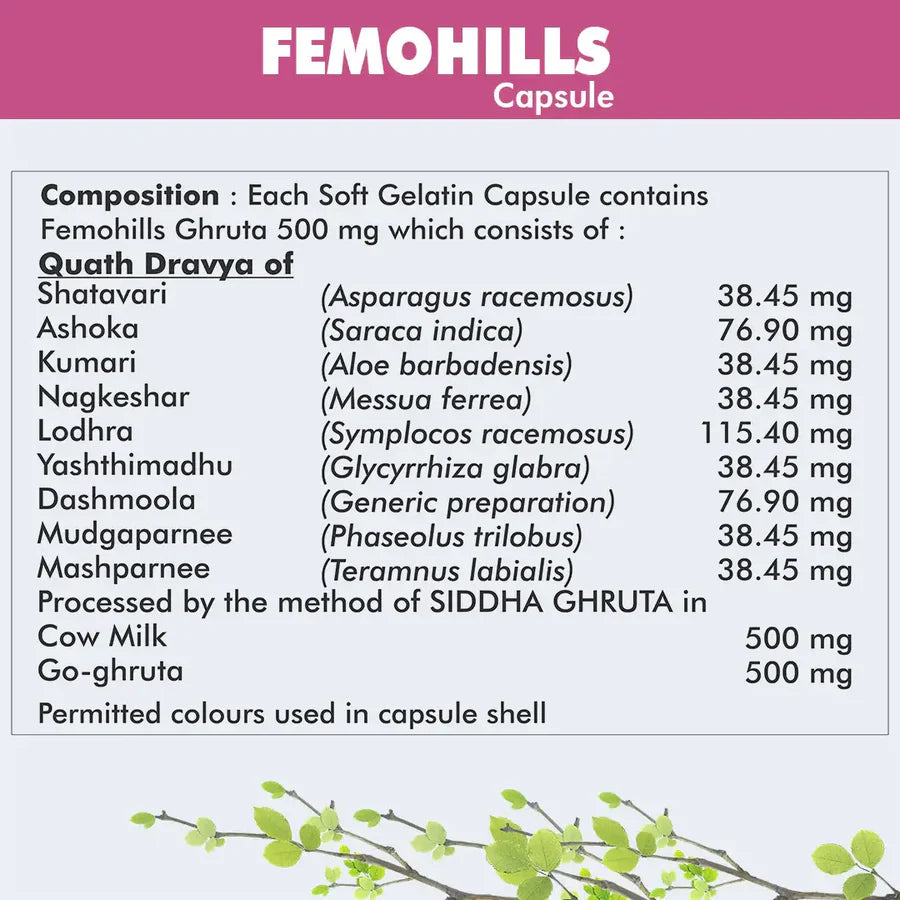 Femohills Women’s Wellness Support Capsules – 30 Capsules by Herbal Hills