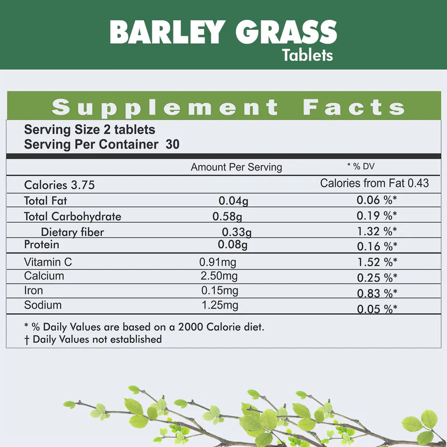 Barley Grass 500 Tablet, Natural Body Cleanse and detox, Immunity Booster