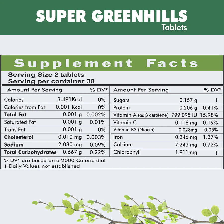 Super Greenhills 900 Tablets Value Pack – Super Green Food Formula