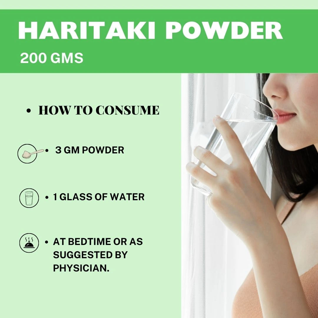 Haritaki Churna Powder – 200g (Pack of 5) | Standardized Ayurvedic Quality | Herbal Hills