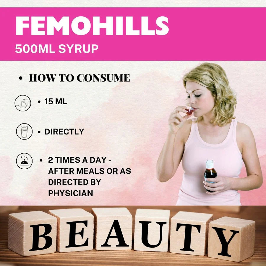 Femohills Herbal Syrup – 500ml | Traditional Women’s Wellness Drink (pack of 5)