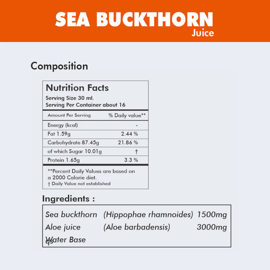 Sea Buckthorn Syrup (500ml) – A Superfood for all Health issues