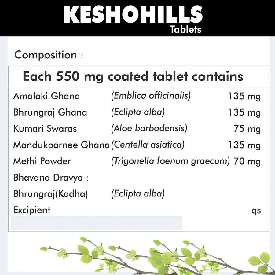 Natural Hair Care Formula – Keshohills 60 Tablets ( pack of 5)