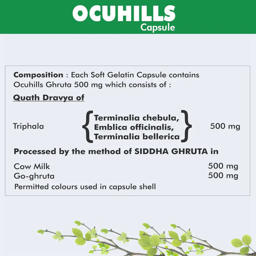 Ocuhills Ayurvedic Eye Care Support Capsules – 30 Capsules Pack of 5 by Herbal Hills