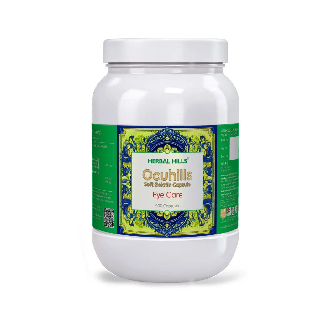 Ocuhills Ayurvedic Eye Care Support Softgel Capsules – 900 Softgels by Herbal Hills