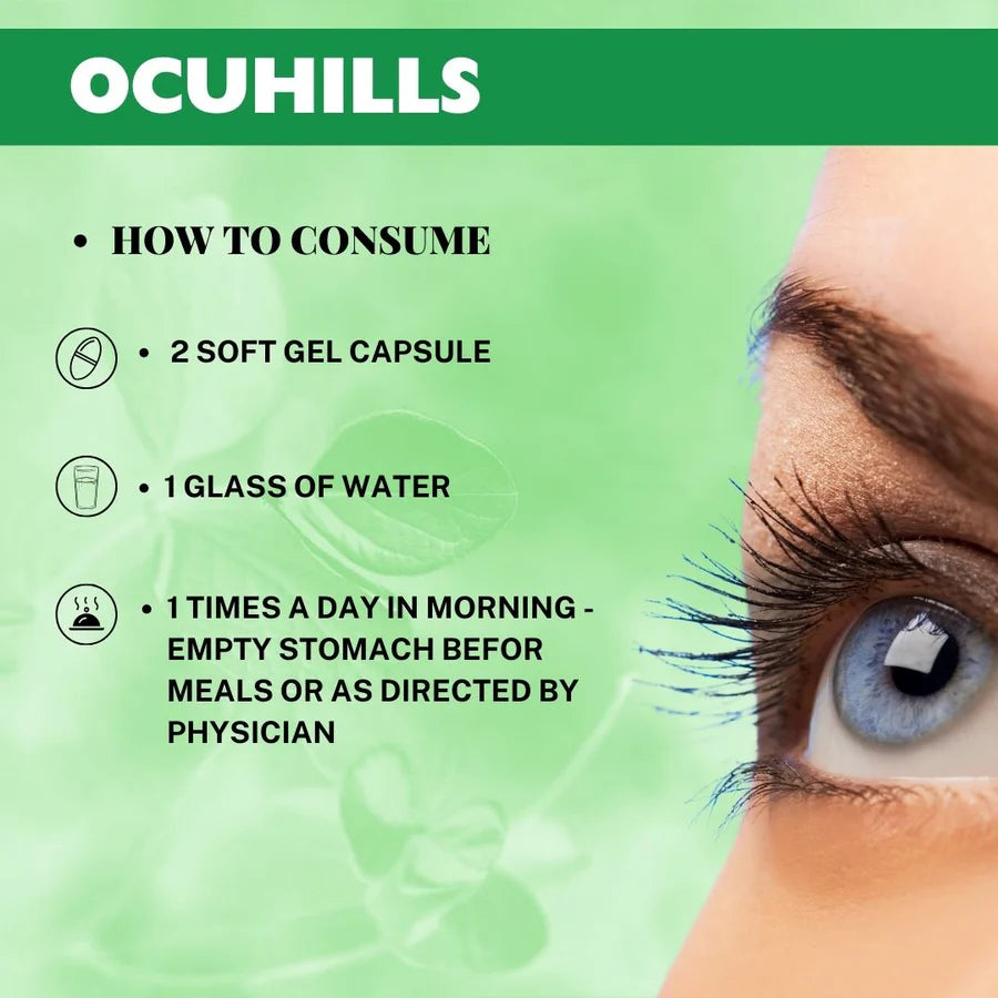 Ocuhills Ayurvedic Eye Care Support Capsules – 30 Capsules Pack of 5 by Herbal Hills