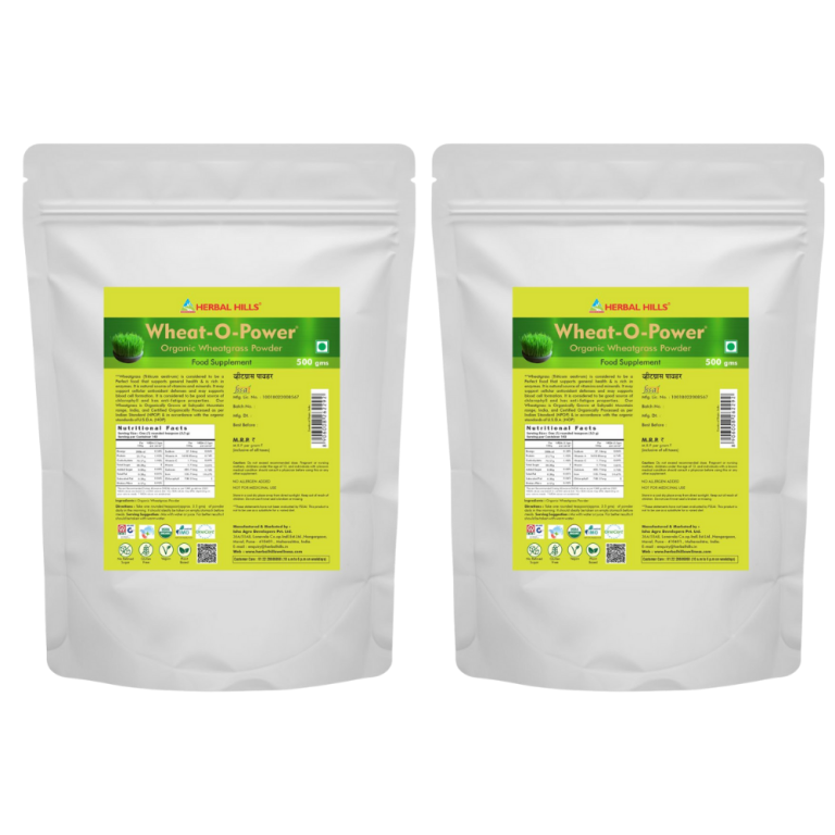 Herbal Hills Organic Wheatgrass Powder – 500 gms
