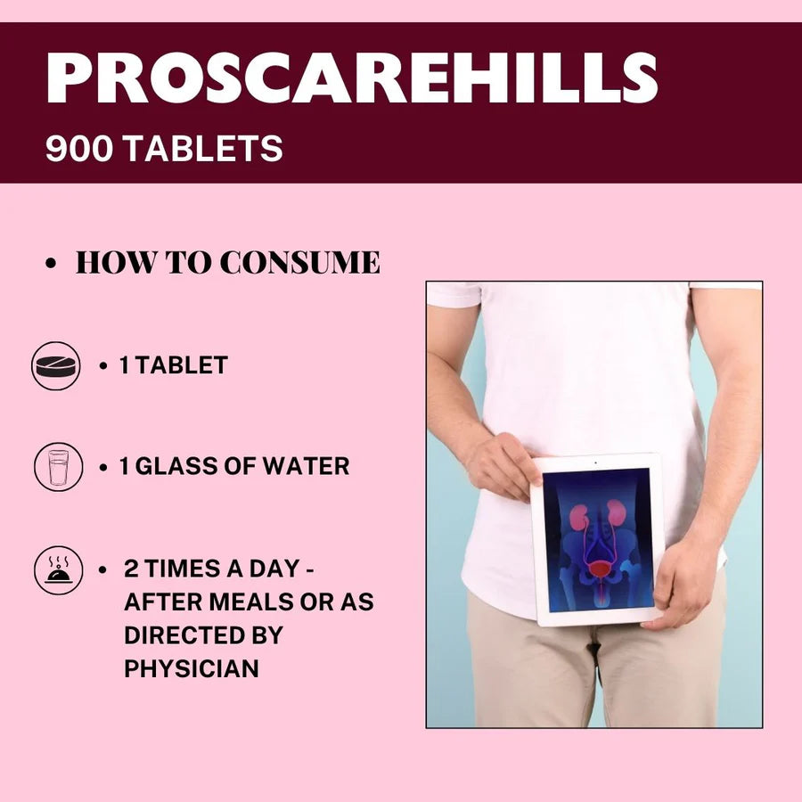 Proscarehills Ayurvedic Prostate Support – 900 Tablets by Herbal Hills