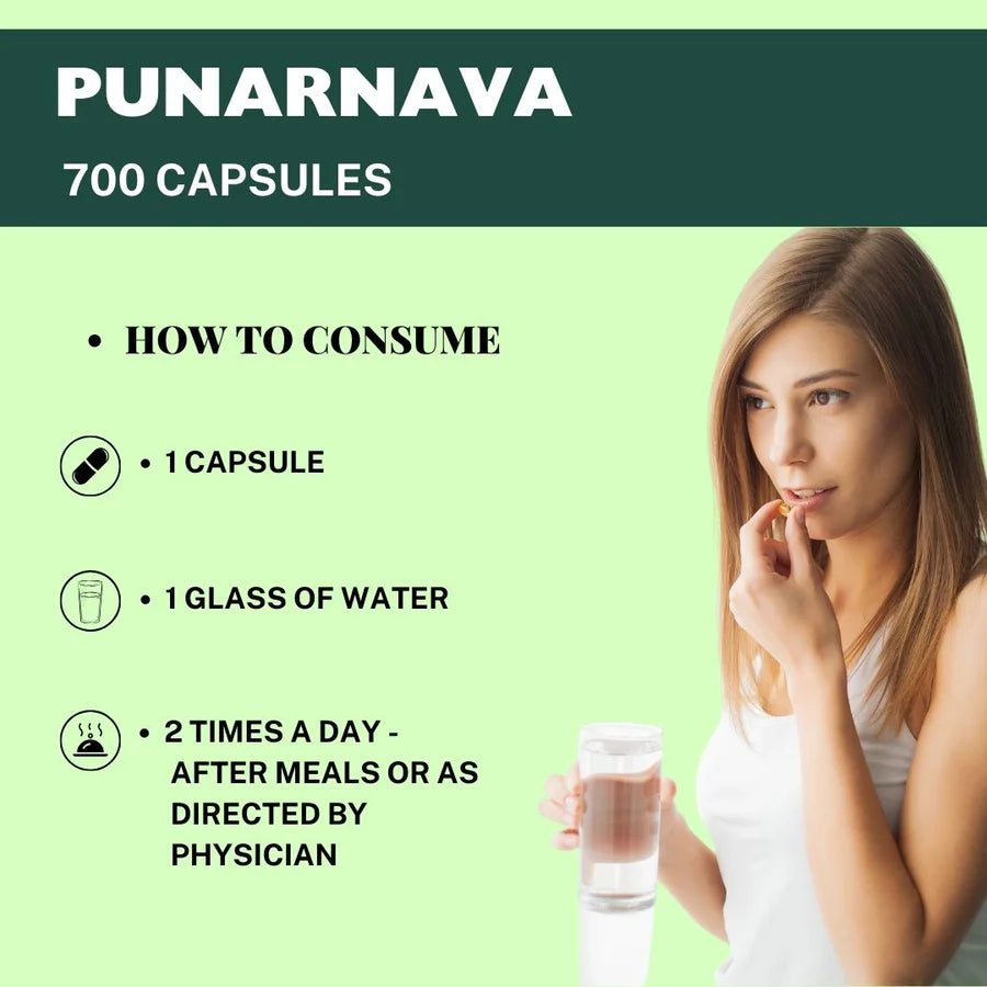 Punarnava Capsules – 700 Capsules | Standardized Ayurvedic Quality | Herbal Hills