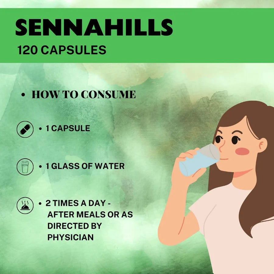 Sennahills Capsules – 120 Capsules (Pack of 5) | Standardized Ayurvedic Quality | Herbal Hills