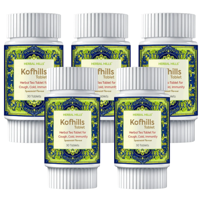 Kofhills Herbal Tea Tablets – 30 Count | Tea-Inspired Botanical Product (pack of 5)