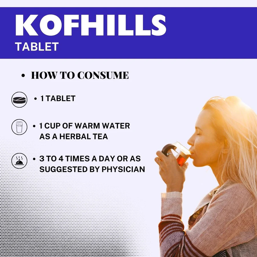 Kofhills Tea Tablets – 30 Tablets | Botanical Blend | Herbal Hills