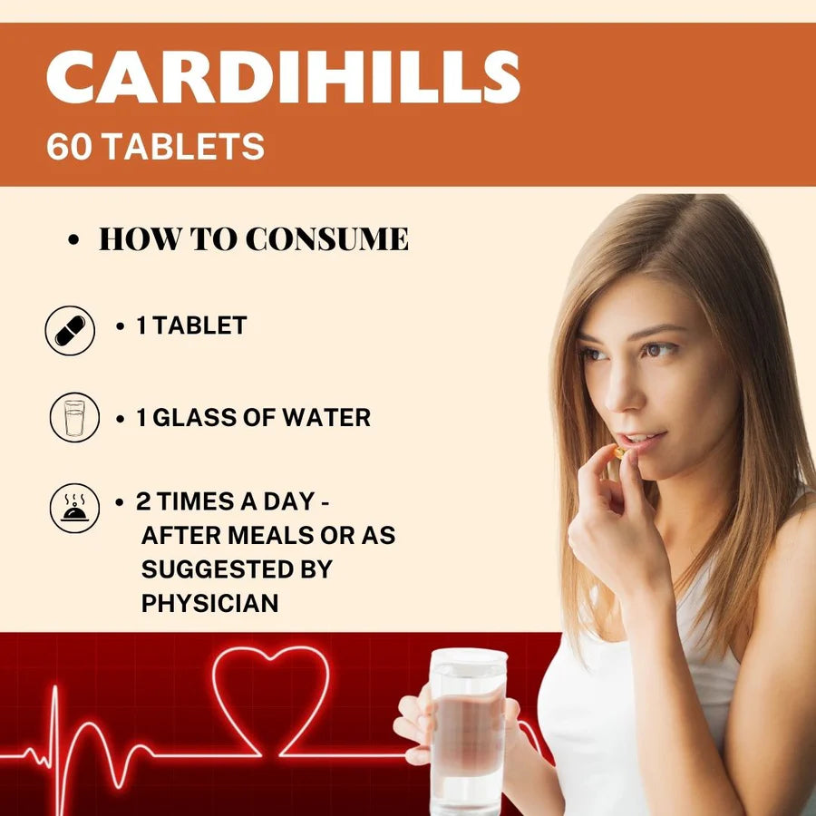 Cardihills Ayurvedic Cardio Wellness Support – 60 Tablets Pack of 5 by Herbal Hills