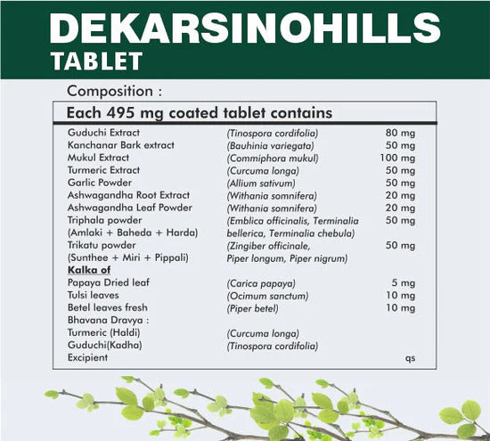 Dekarsinohills Tablet - Fibroid Management & Cystic Care (900 Tablets)