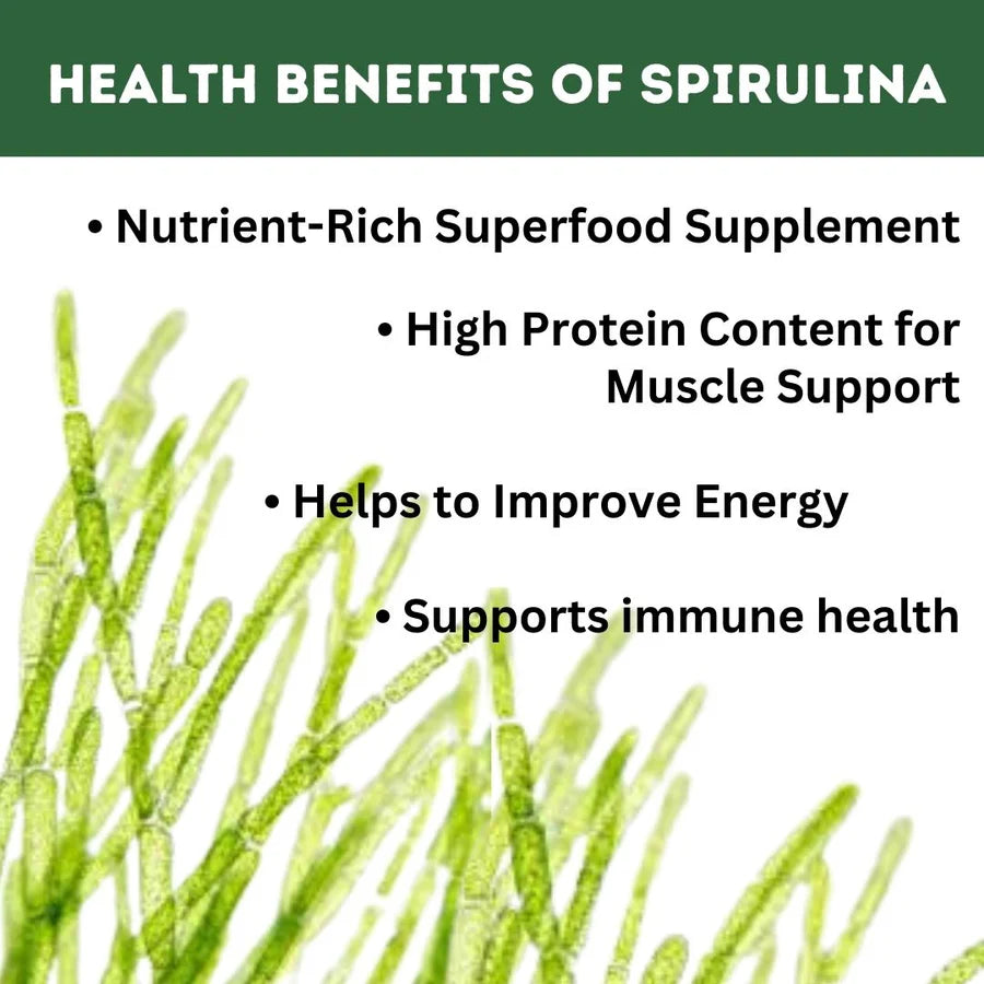 Spirulina Tablets – 900 Tablets Value Pack | Chlorophyll Rich Food | Herbal Hills