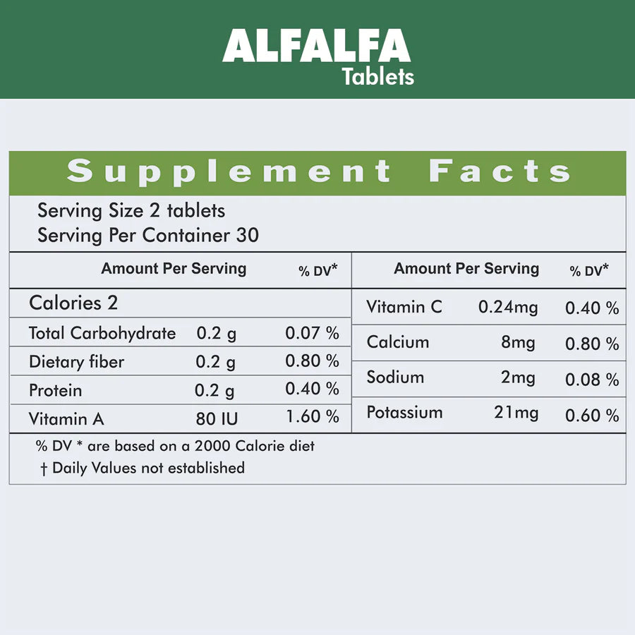 Alfalfa Tablets – 120 Tablets (Pack of 5) | Green Superfood | Herbal Hi