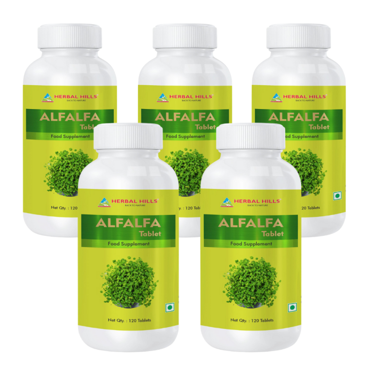 Alfalfa 120 Tablet for Immunity and General wellness. Immunity booster & improves strength and stamina (pack of 5)