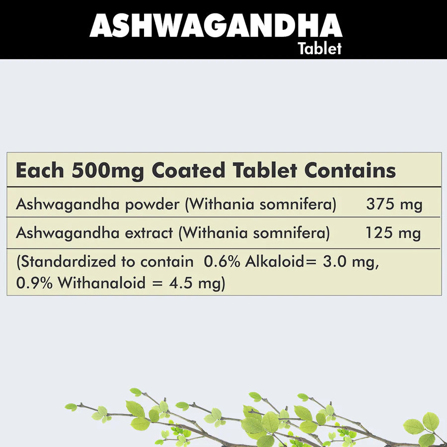 Ashwagandha 120 Tablets (Pack of 5) | Standardized Ayurvedic Quality | Herbal Hills