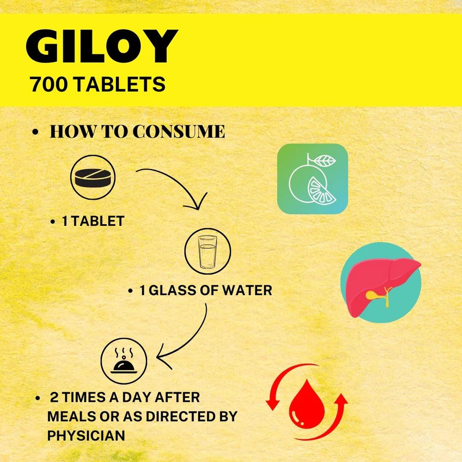 Giloy (Guduchi) Tablets – 120 Tablets (Pack of 5) | Standardized Ayurvedic Quality | Herbal Hills