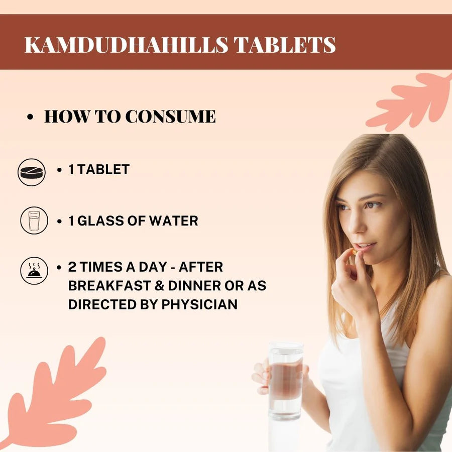 Kamdudhahills Ayurvedic Digestive Comfort Support – 900 Tablets Pack of 2 by Herbal Hills