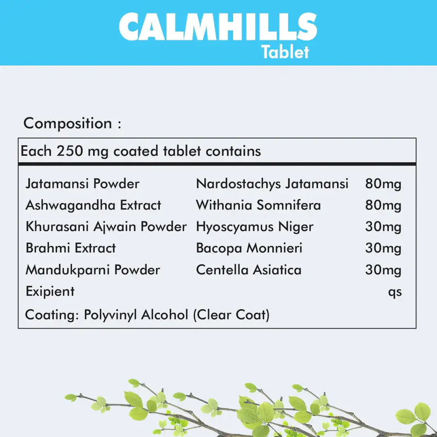 Calmhills Ayurvedic Tablets – 60 Tablets (pack of 5)