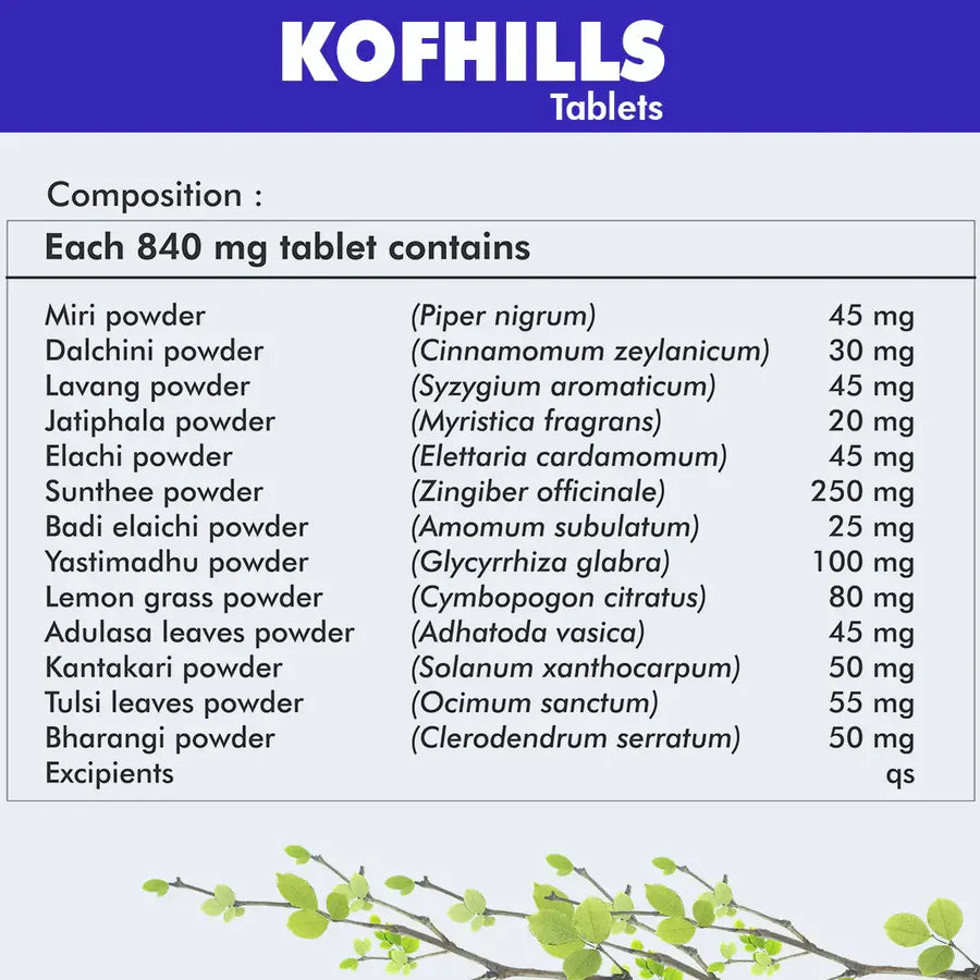 Kofhills Herbal Tea Tablets – 30 Count | Tea-Inspired Botanical Product (pack of 5)