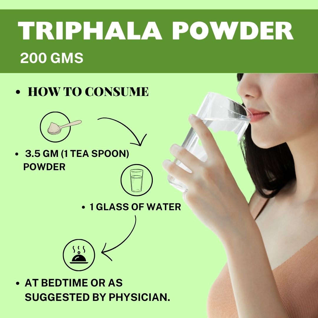 Triphala Powder – 200g (Pack of 5) | Standardized Ayurvedic Quality | Herbal Hills