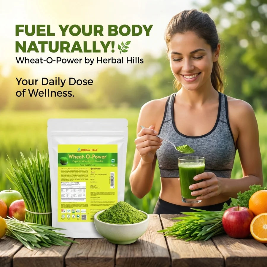 Herbal Hills Organic Wheatgrass Powder – 500 gms (pack of 2)