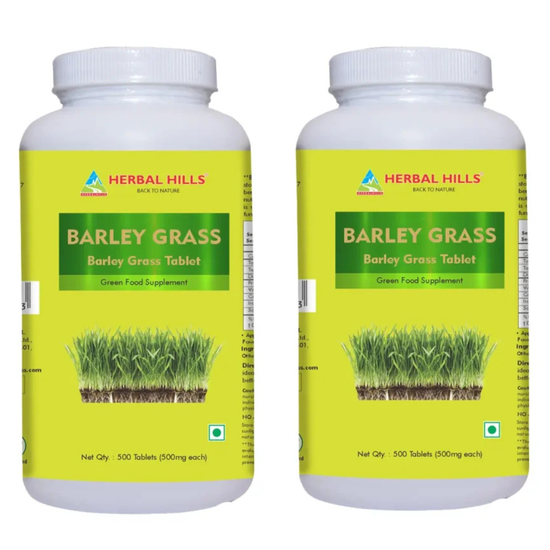 Barley Grass Tablets – 500 Tablets Value Pack (Pack of 2) | Green Superfood | Herbal Hills
