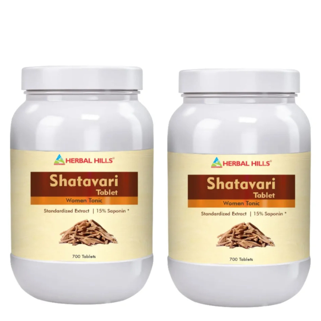 Shatavari Tablets – 700 Tablets (Pack of 2) | Standardized Ayurvedic Quality | Herbal Hills