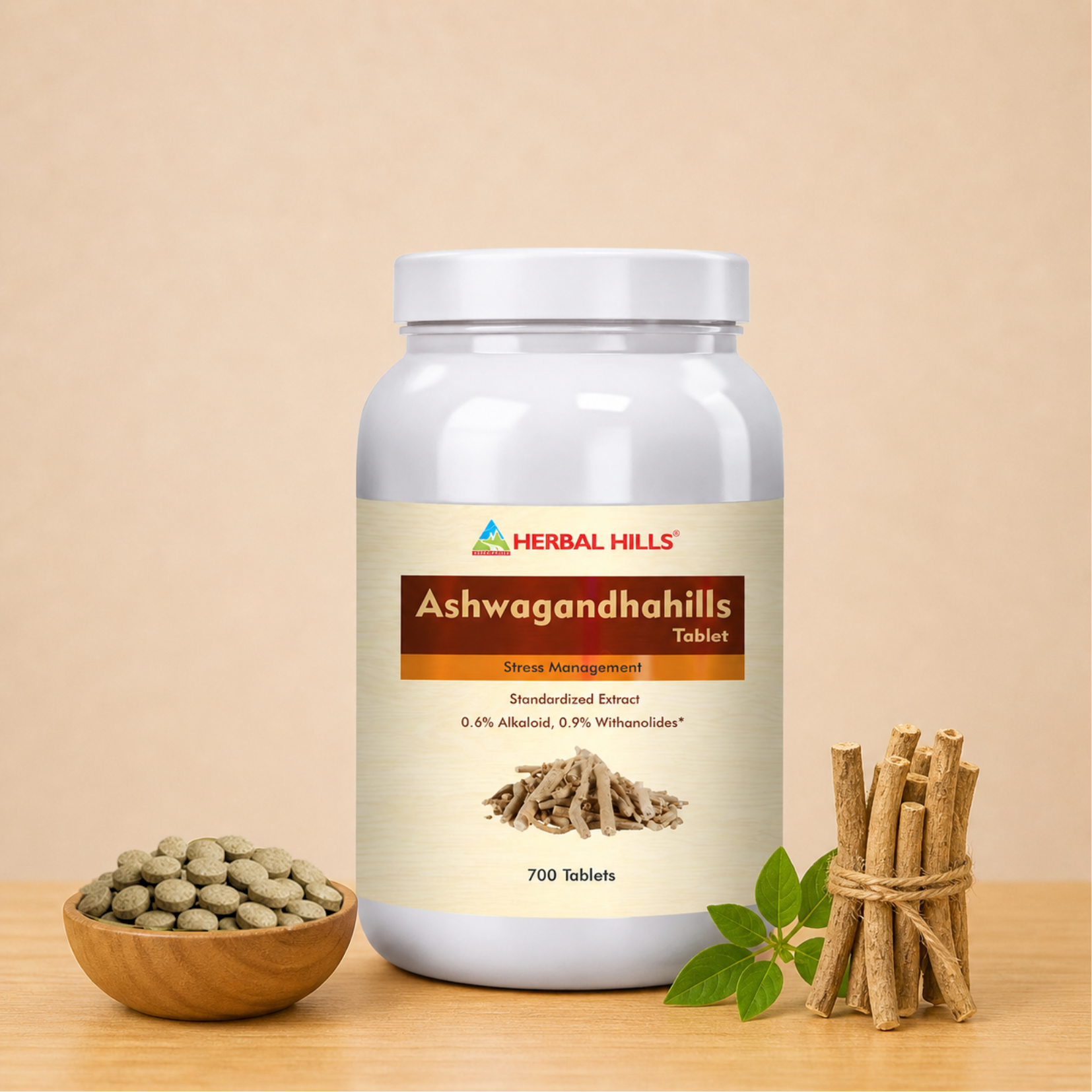 Ashwagandha Tablets – 700 Tablets | Standardized Ayurvedic Quality | Herbal Hills