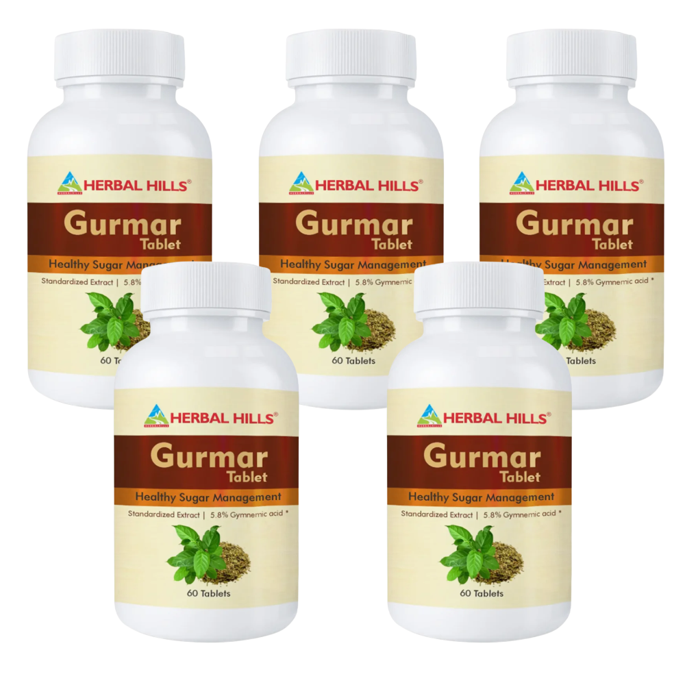 Gurmarhills Herbal Tablets – 60 Tablets (pack of 5)
