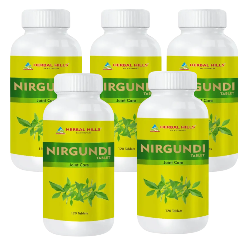 Nirgundi 120 tablets – for Joint Care & various health benefits (pack of 5)