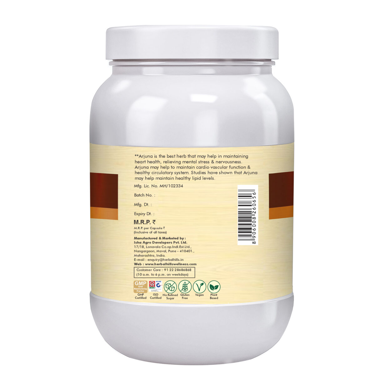 Herbal Hills - Arjuna Capsule for Heart Care -  700 Capsule - Image 4