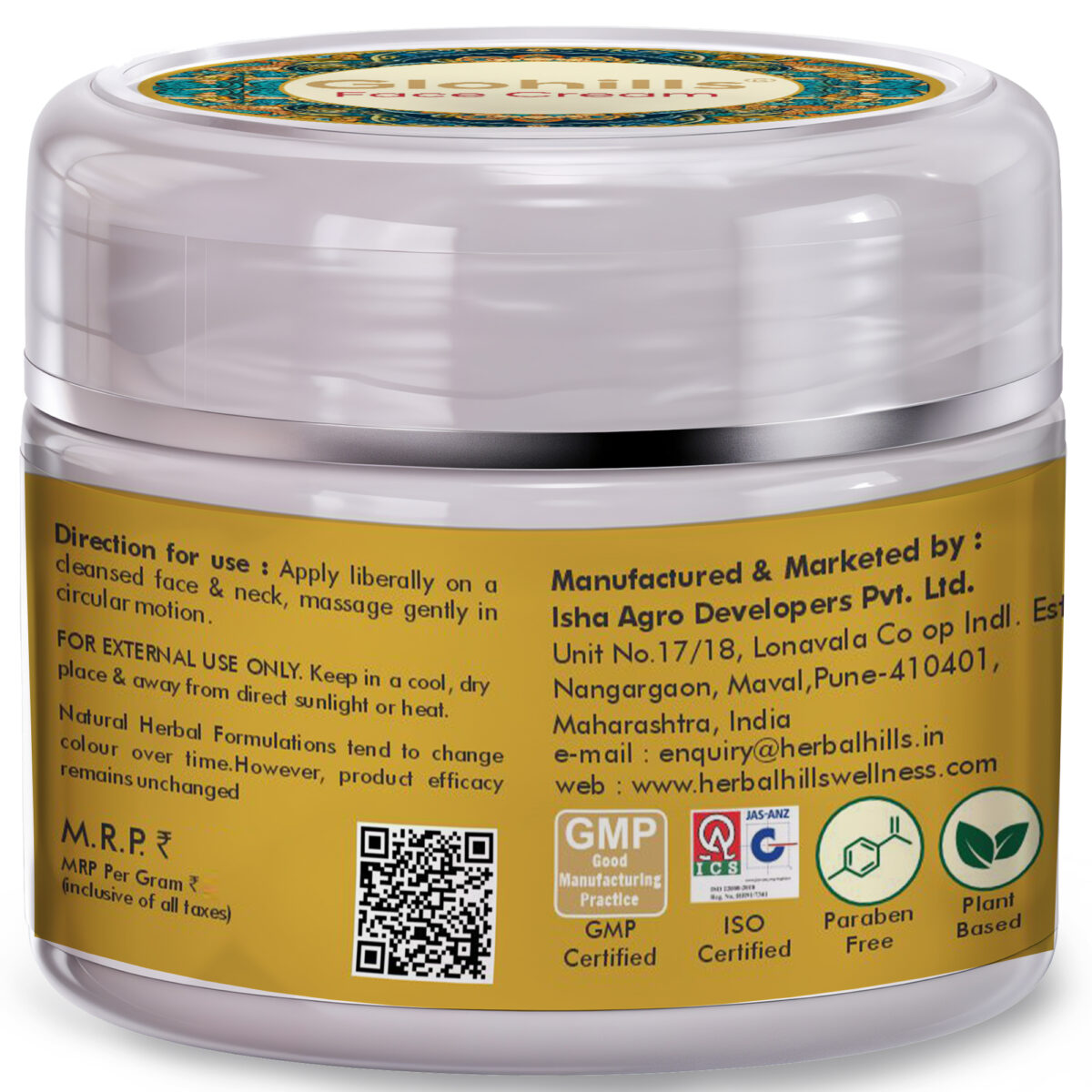 Natural Skin Care Cream - Glohills 50g Face Cream - Image 5