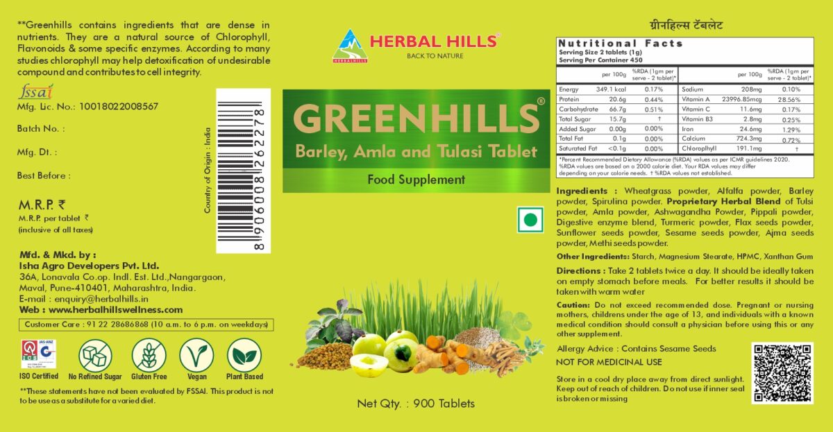 Super Greenhills 900 Tablets Value Pack - Super Green Food Formula - Image 2