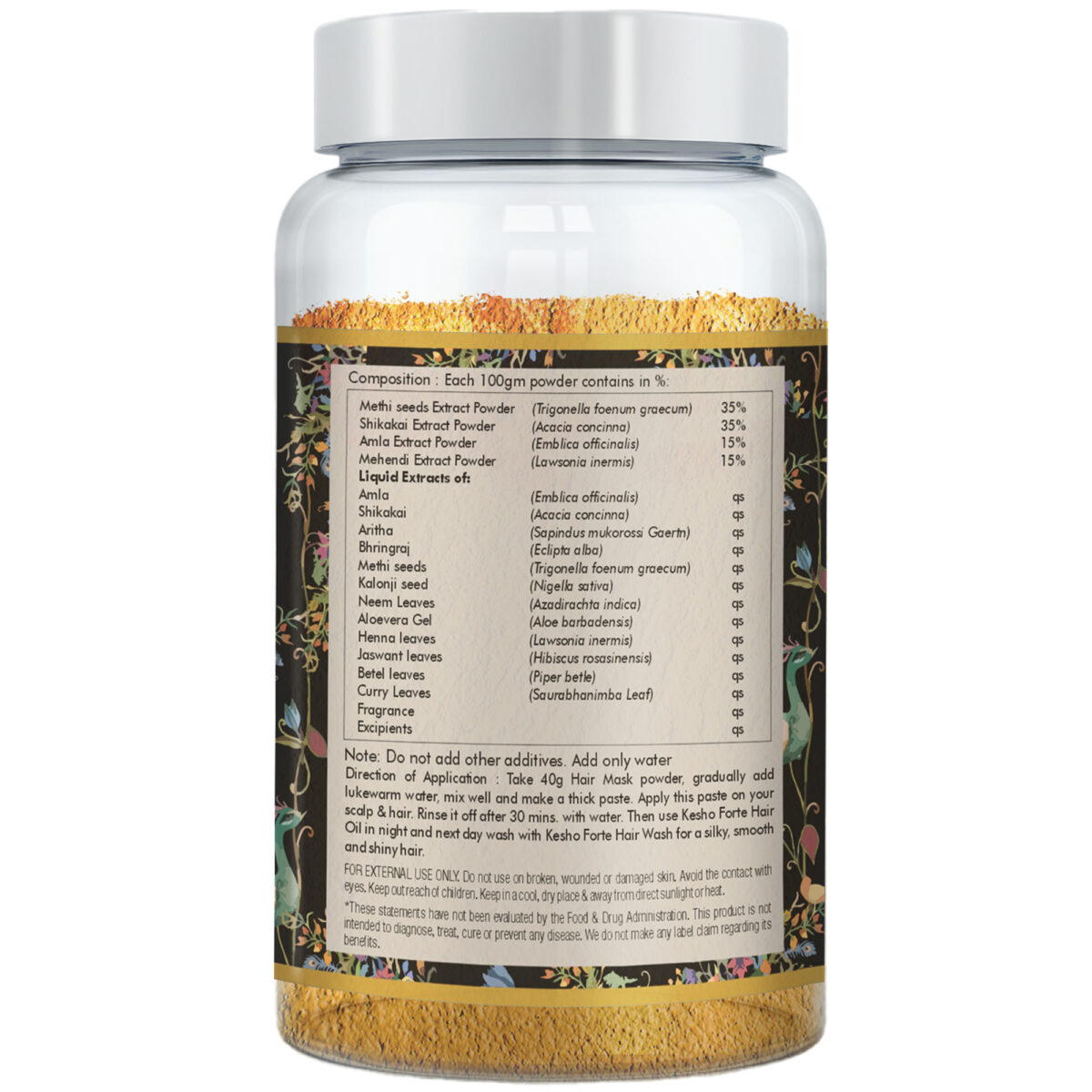 Kesho Forte Hair Mask Powder Pure and Natural Hair Mask for Hair Growth, Split Ends, Luster Shining Nourishment - Image 3