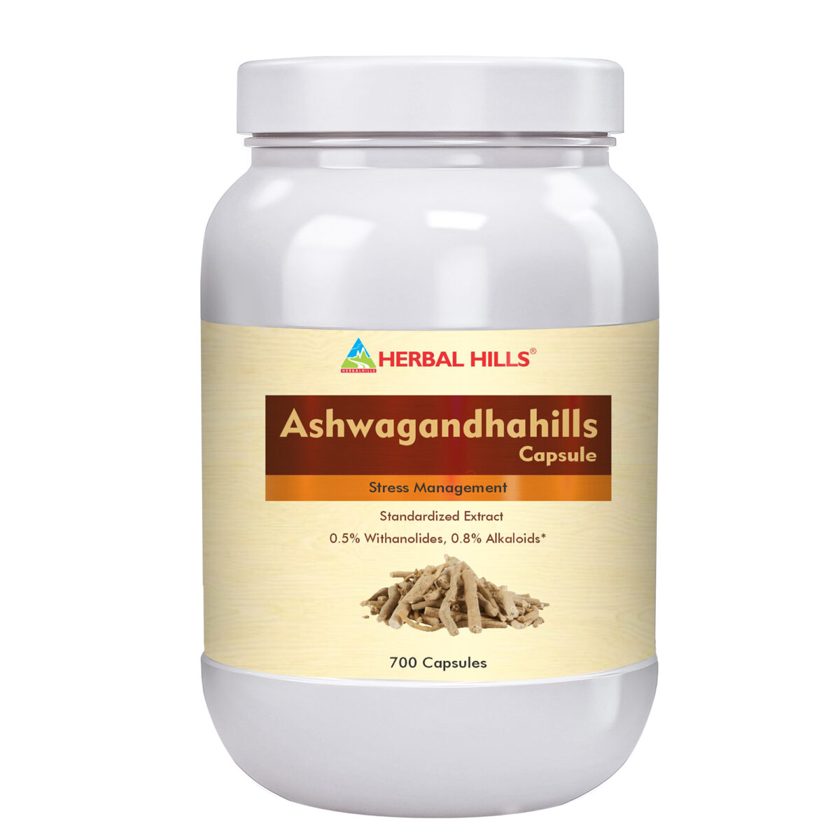 Ashwagandha Capsules Value Pack - Ashwagandhahills 700 Capsules -  Antistress & Revitaliser - Image 1