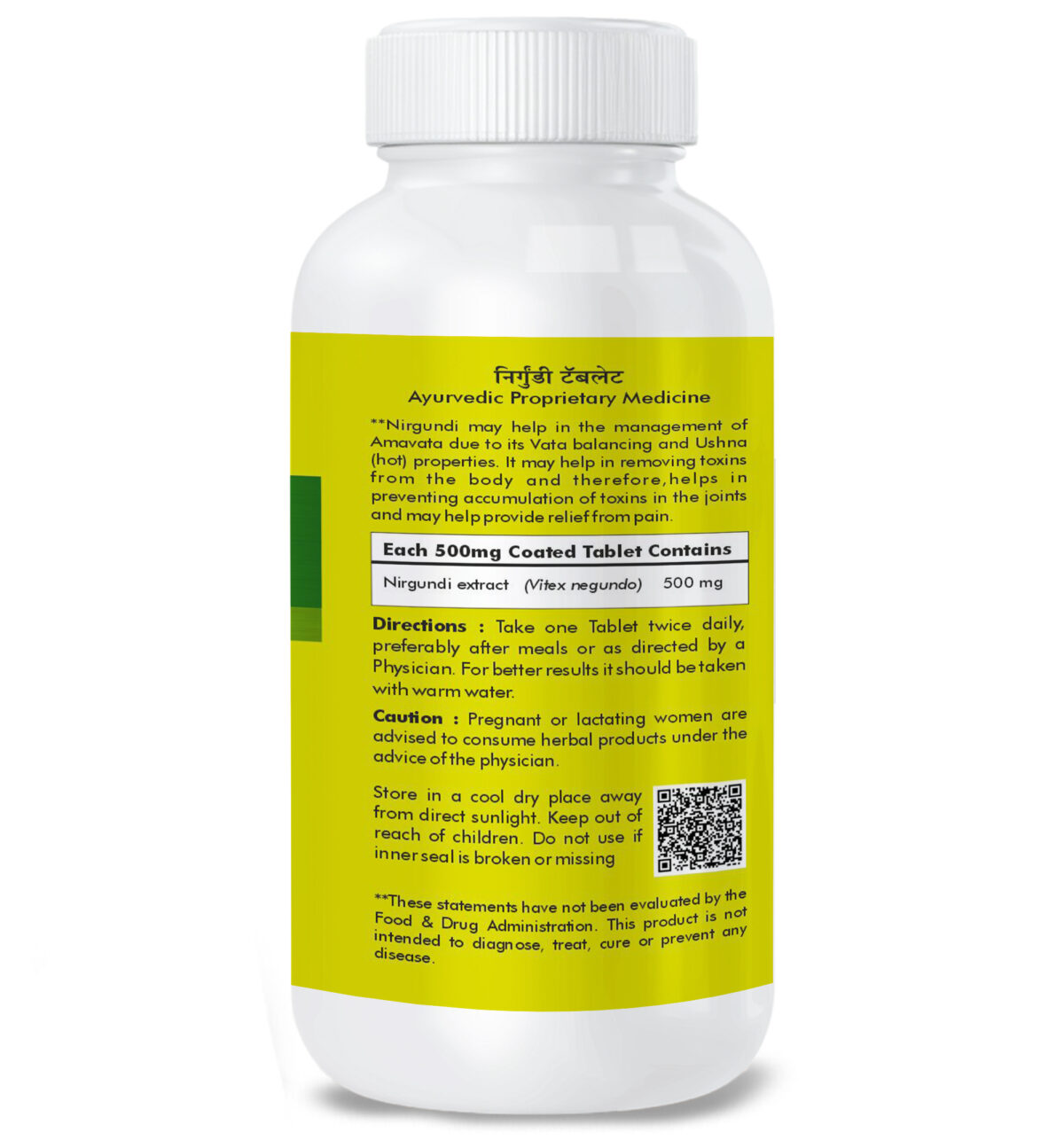 Nirgundi 120 tablets - for Joint Care & various health benefits - Image 3