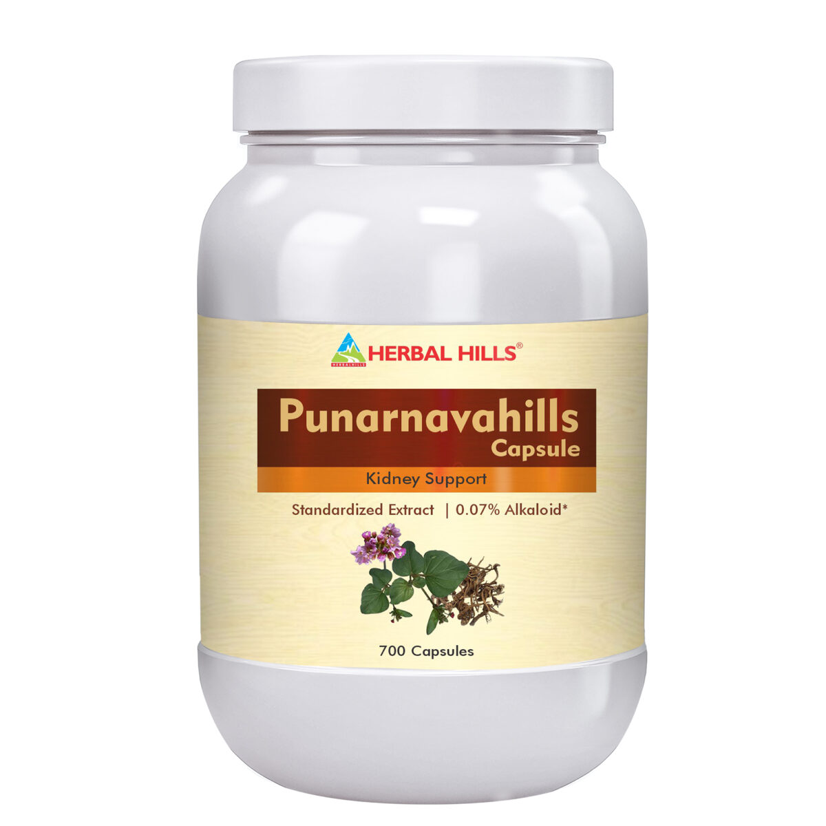 Punarnava Capsules Value Pack - Punarnavahills 700 Capsules - Kidney health Support - Image 1