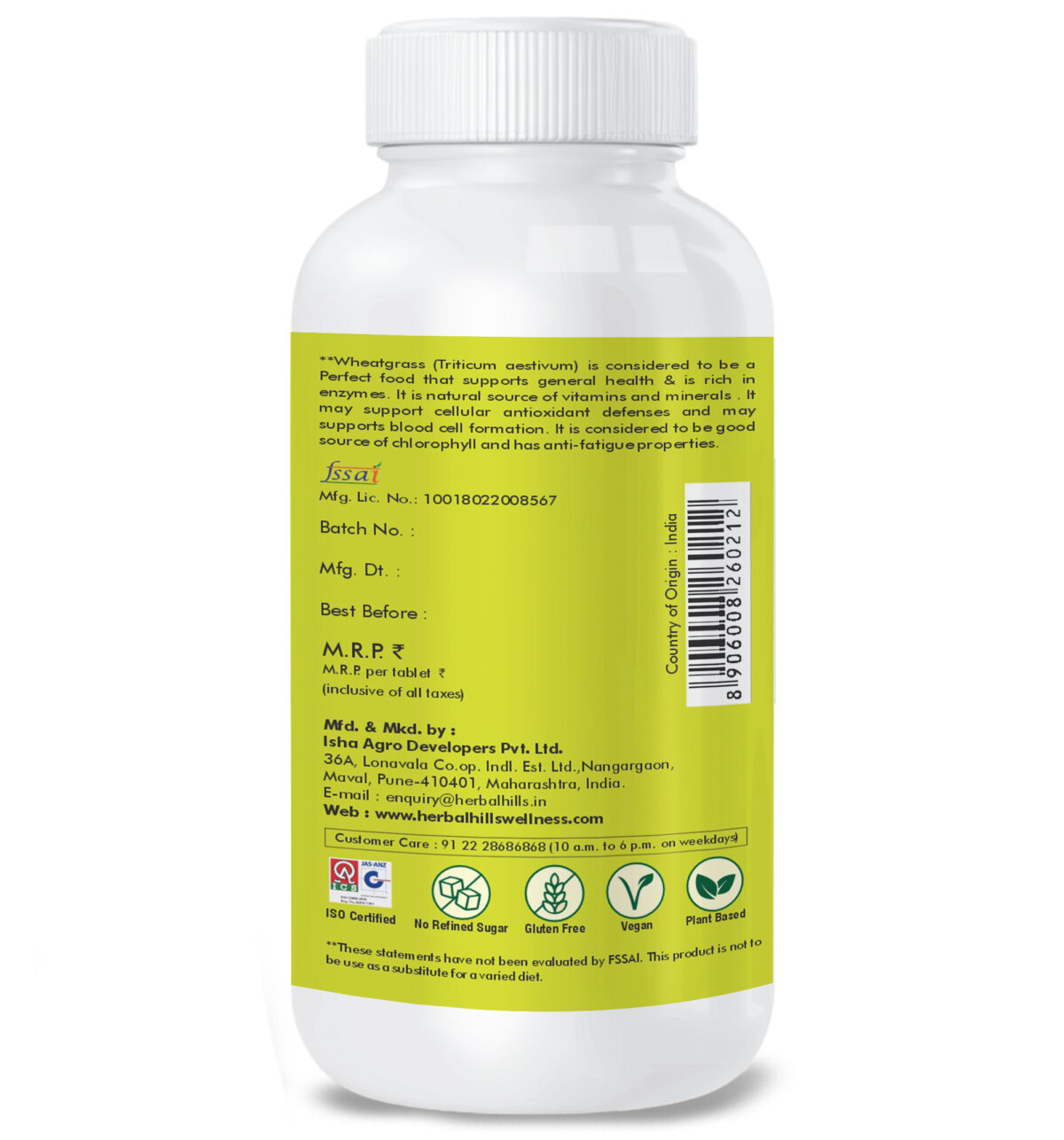 Wheatgrass Tablets (Pack of 120 Tablets) - Green Food Supplement - Image 4