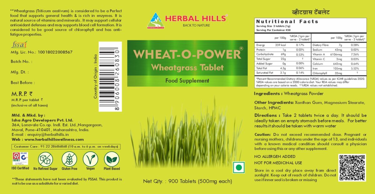 Wheatgrass 900 Tablets Value Pack - Green Food Supplement - Image 2