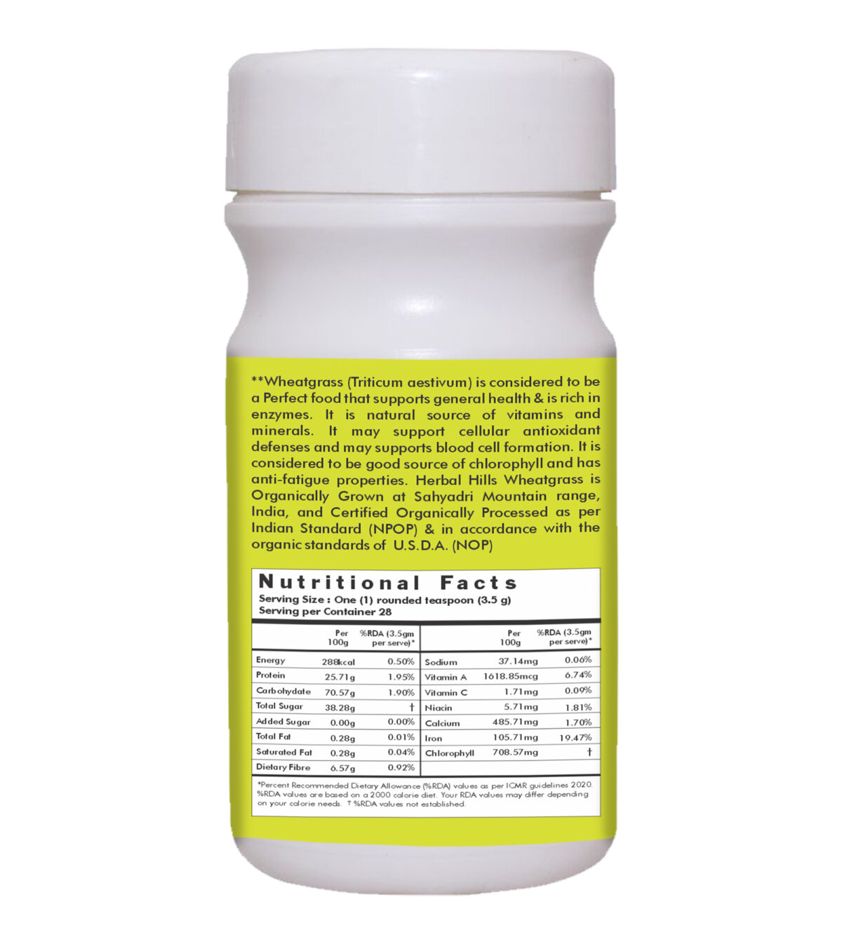 Wheatgrass powder 100 Gms - Organic Green Food Powder - Image 3