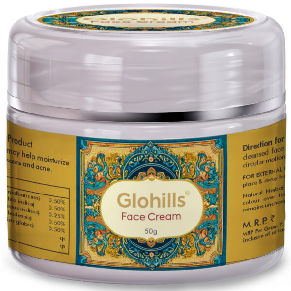 Natural Skin Care Cream - Glohills 50g Face Cream