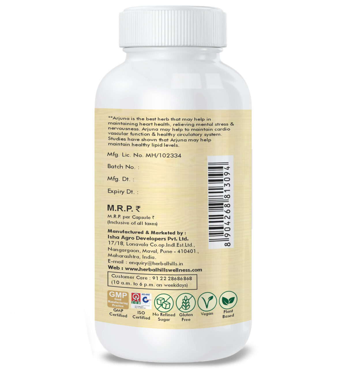 Herbal Hills - Arjuna Capsule for Heart Care -  120 Capsule - Image 4