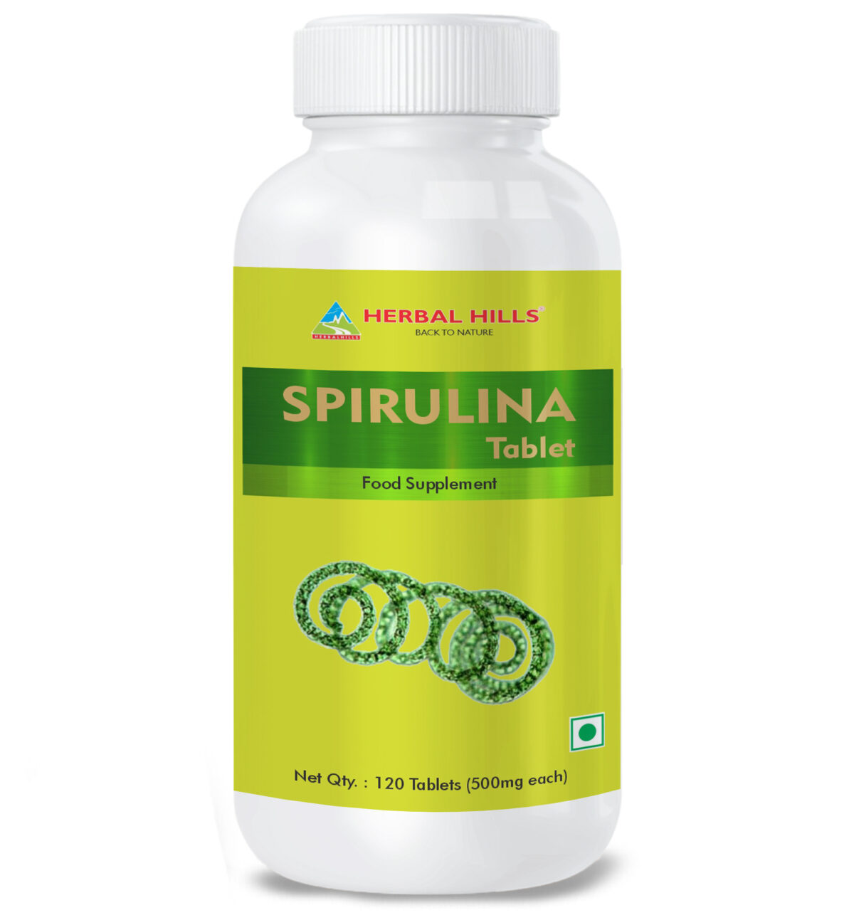 Spirulina 120 Tablets - Chlorophyll Rich Food - Image 1