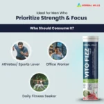 Vito Fizz Energy & Stamina Tablets for Men – With L-Arginine, Ashwagandha & Gokshur – Boost Blood Flow, Endurance & Muscle Recovery – Watermelon Flavor – 15 Tablets - Image 8