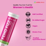 Femo Fizz Effervescent Tablets for Women – L-Glutathione, Hyaluronic Acid, Shatavari – Glowing Skin, Hormonal Balance & Daily Wellness – Strawberry Flavor – 15 Tablets - Image 10