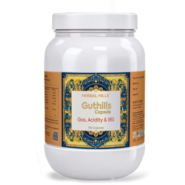 Guthills 700 Capsule, Ayurvedic digestive care,Natural IBS remedy, Regulates Bowel Movements,Promotes Gut Health
